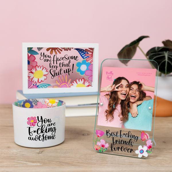 Pavilion Gift Company Best Friends 4.25" X 7" Acrylic Frame (Holds 4" X 6" Photo)