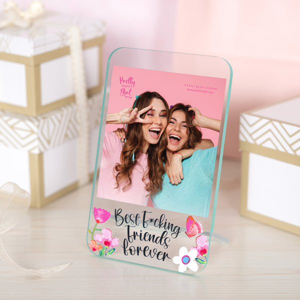 Pavilion Gift Company Best Friends 4.25" X 7" Acrylic Frame (Holds 4" X 6" Photo)