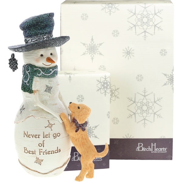 pavilion gift company Best Friends 6" Snowman With Puppy