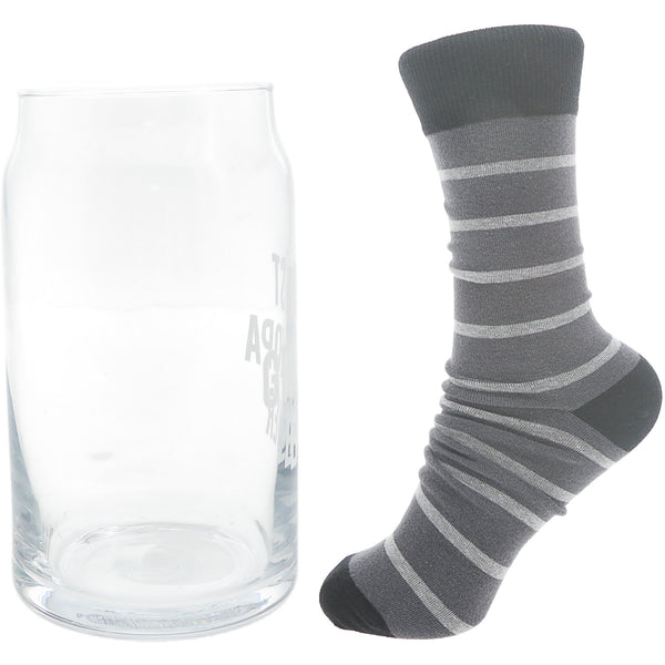 Pavilion Gift Company Best Grandpa 16 Oz Beer Can Glass And Sock Set