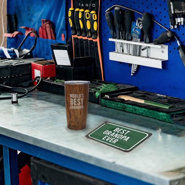 Pavilion Gift Company Best Grandpa 6" X 4" Tin Plaque