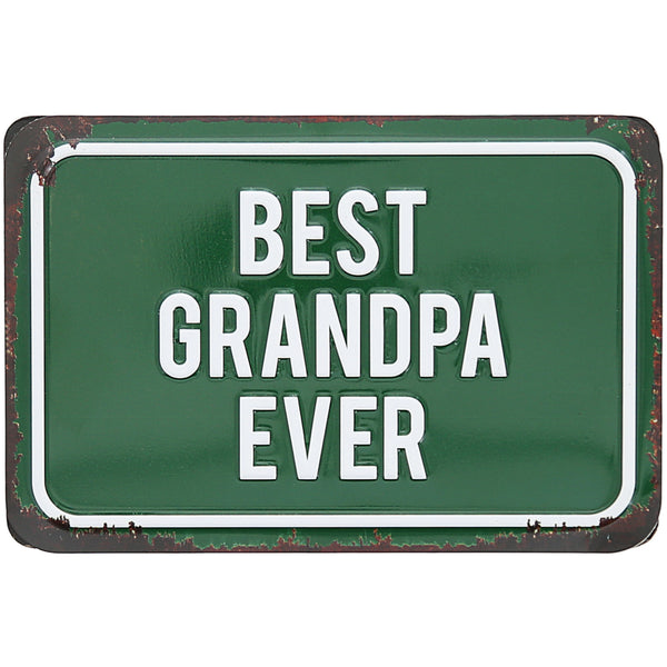 pavilion gift company Best Grandpa 6" x 4" Tin Plaque