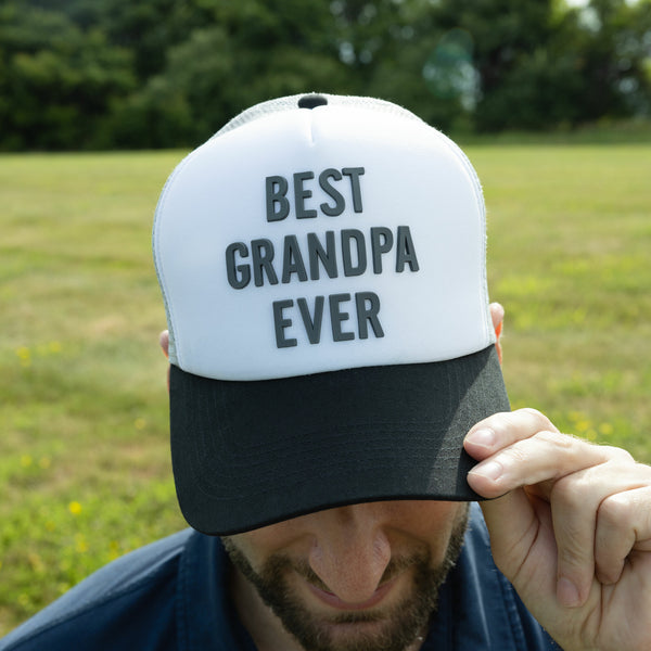 Pavilion Gift Company Best Grandpa Gray Mesh Adjustable Trucker Hat