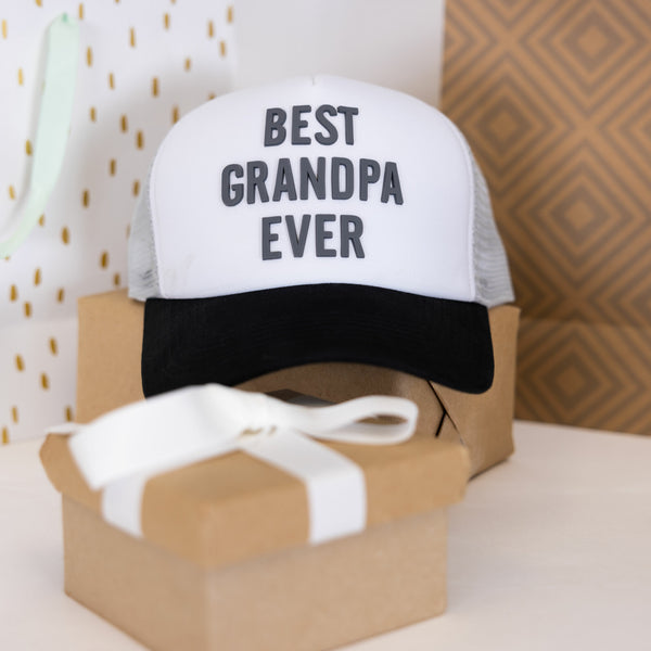 Pavilion Gift Company Best Grandpa Gray Mesh Adjustable Trucker Hat