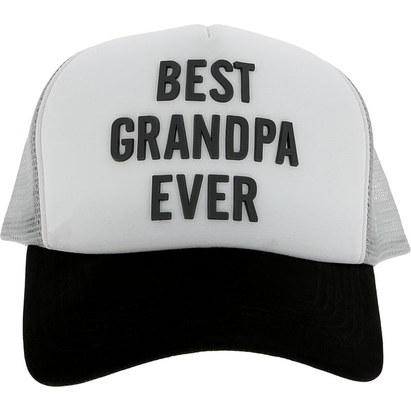 pavilion gift company Best Grandpa Gray Mesh Adjustable Trucker Hat