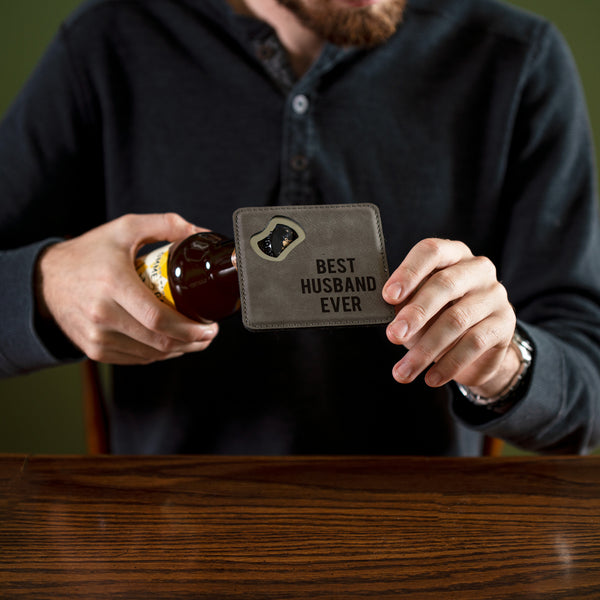 Pavilion Gift Company Best Husband 4" X 4" Bottle Opener Coaster