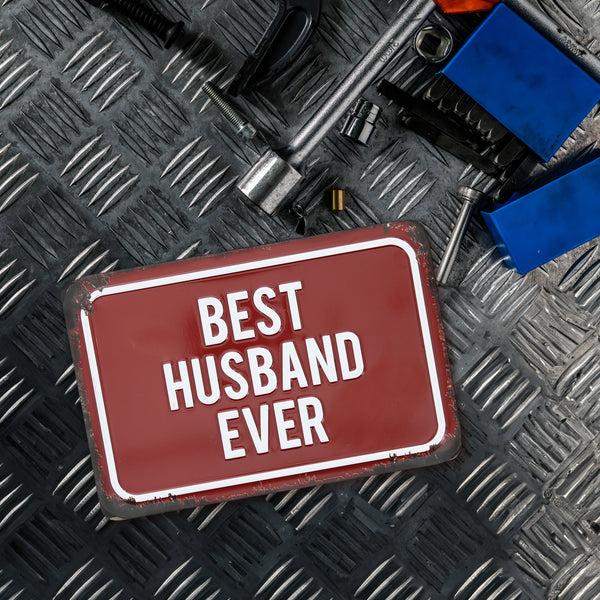 Pavilion Gift Company Best Husband 6" X 4" Tin Plaque