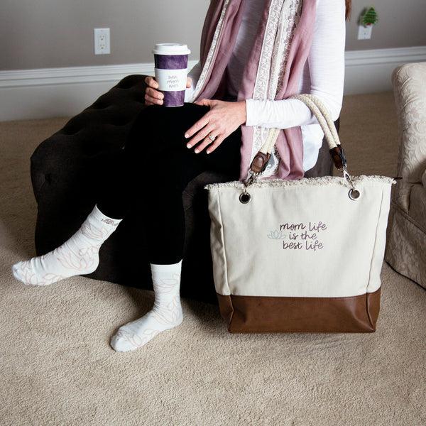 Pavilion Gift Company Best Life 18" X 15" X 6.75" Large Canvas Tote Bag