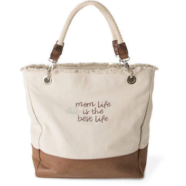 pavilion gift company Best Life 18" x 15" x 6.75" Large Canvas Tote Bag