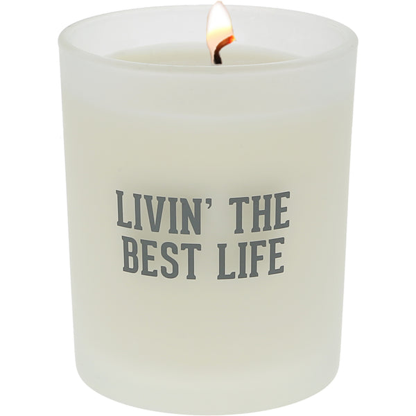 pavilion gift company Best Life 5.5 oz - 100% Soy Wax Candle Scent: Tranquility