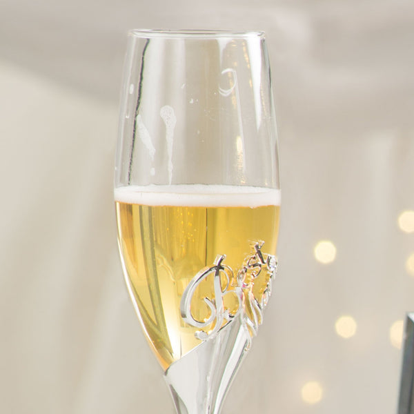 Pavilion Gift Company Best Man 8 Oz Champagne Flute With Zinc Stem