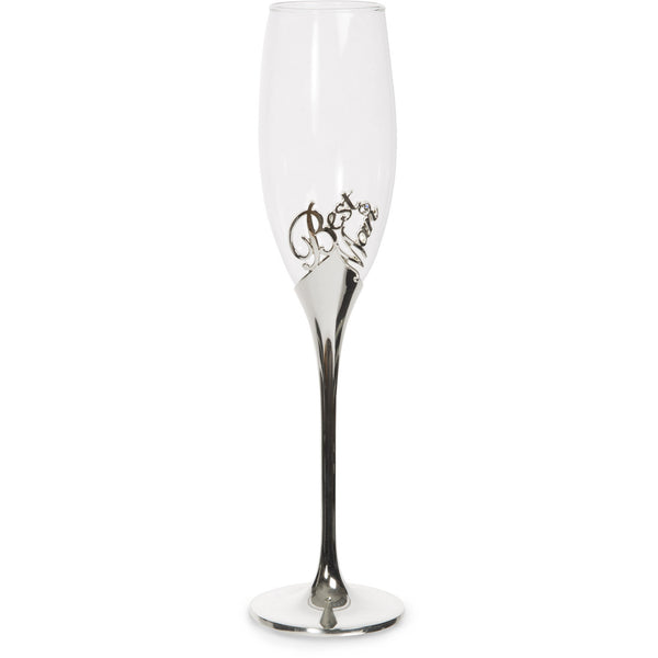 Pavilion Gift Company Best Man 8 Oz Champagne Flute With Zinc Stem
