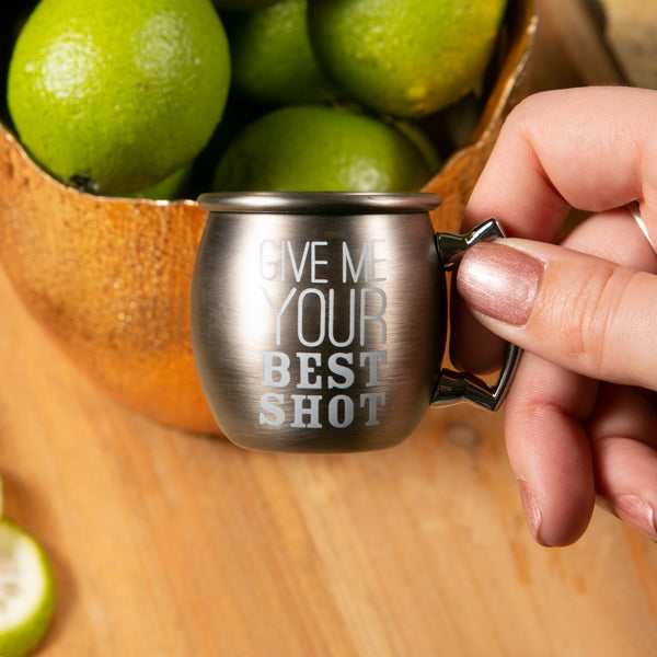 Pavilion Gift Company Best Shot 2 Oz Stainless Steel Moscow Mule Shot