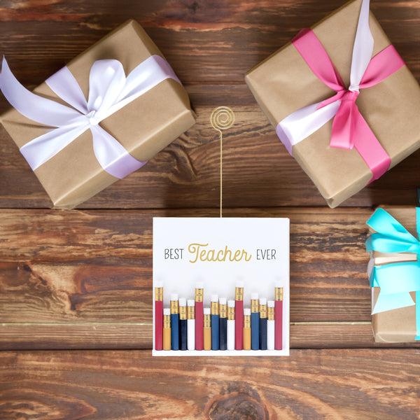 Pavilion Gift Company Best Teacher 5" MDF Plaque With Photo Clip