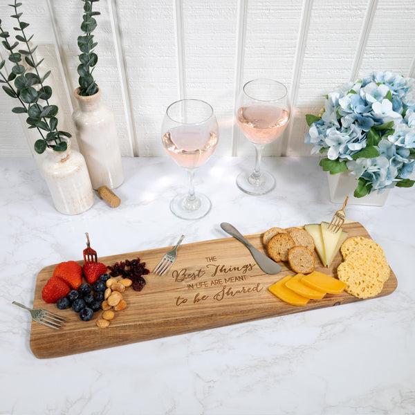Pavilion Gift Company Best Things 21" Acacia Cheese/Bread Board Set
