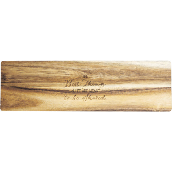 Pavilion Gift Company Best Things 21" Acacia Cheese/Bread Board Set
