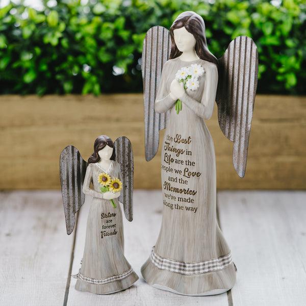 Pavilion Gift Company Best Things 9" Angel Holding Flowers