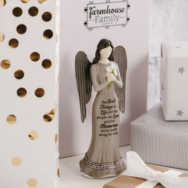 Pavilion Gift Company Best Things 9" Angel Holding Flowers