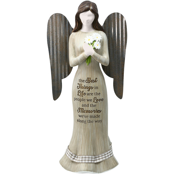 pavilion gift company Best Things 9" Angel Holding Flowers