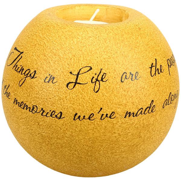 Pavilion Gift Company Best Things In Life 4.5" Round Candle Holder