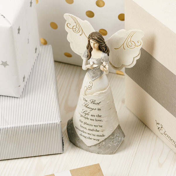 Pavilion Gift Company Best Things In Life 8" Angel Holding Butterflies
