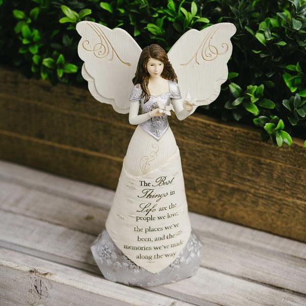 Pavilion Gift Company Best Things In Life 8" Angel Holding Butterflies