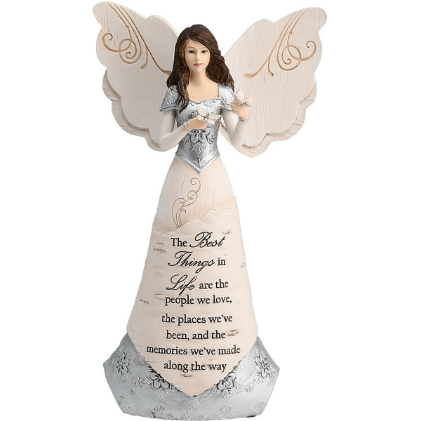 pavilion gift company Best Things in Life 8" Angel Holding Butterflies