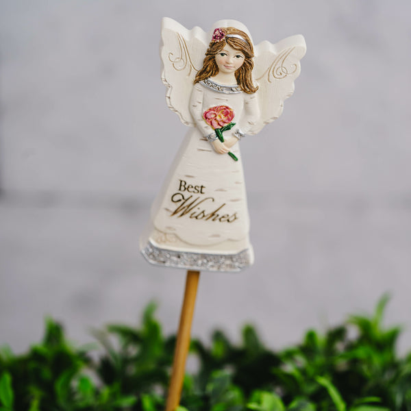 Pavilion Gift Company Best Wishes 3" Angel Floral Pick