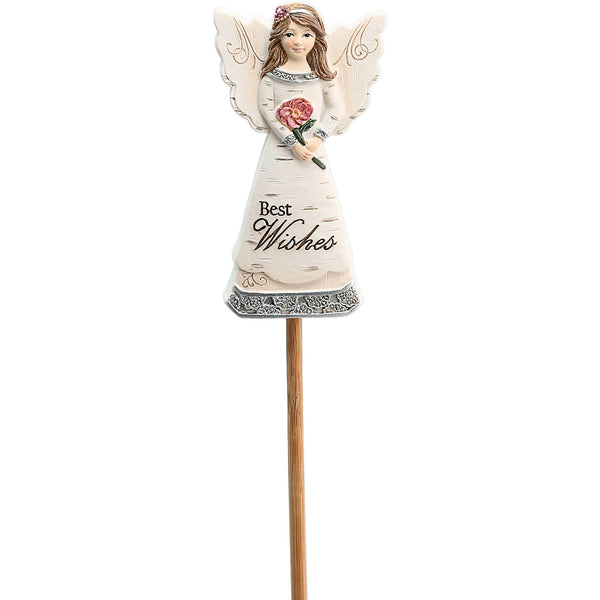 pavilion gift company Best Wishes 3" Angel Floral Pick