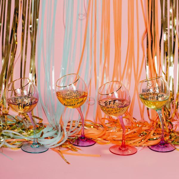 Pavilion Gift Company Better Now 11 Oz Tipsy Stemmed Wine Glass