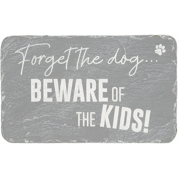 pavilion gift company Beware Of The Kids 7" x 4.25" Garden Stone