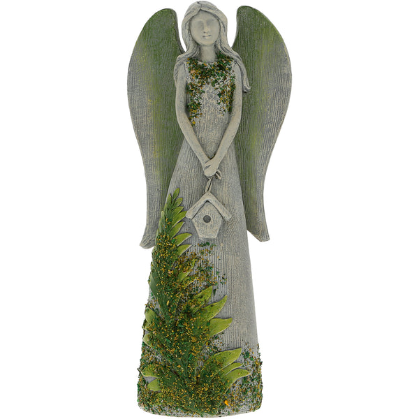pavilion gift company Birdhouse 8.75" Angel holding a Birdhouse