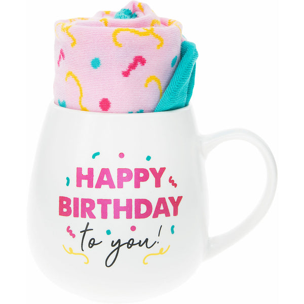 pavilion gift company Birthday 15.5 oz Mug and Sock Set