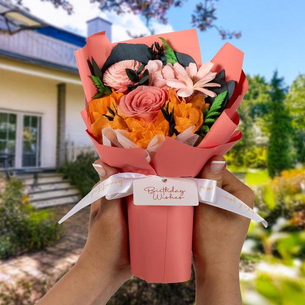 Pavilion Gift Company Birthday Coral Preserved Floral Bouquet