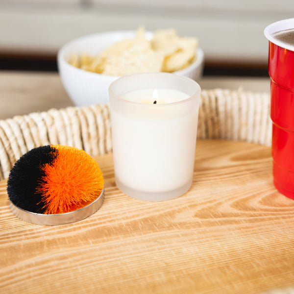Pavilion Gift Company Black & Orange 2.75" Pom Pom Lid