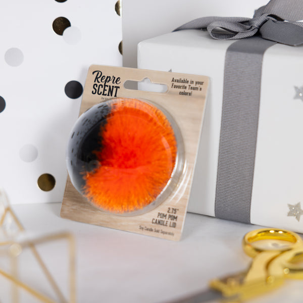 Pavilion Gift Company Black & Orange 2.75" Pom Pom Lid
