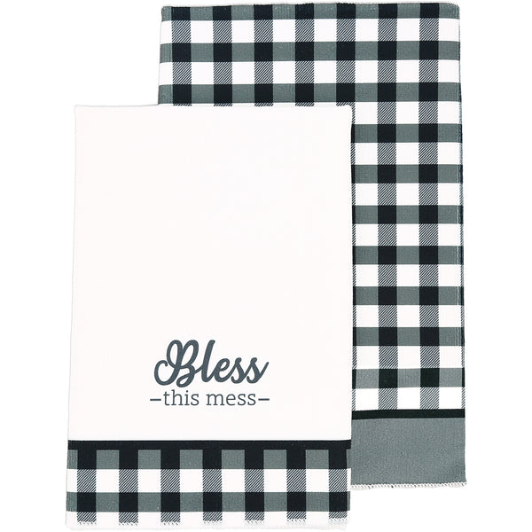 pavilion gift company Bless Tea Towel Gift Set (2 - 19.75" x 27.5")
