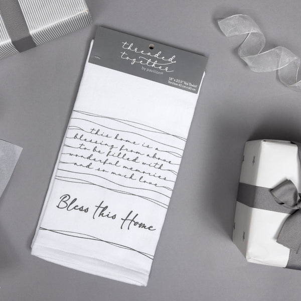 Pavilion Gift Company Bless This Home 100% Cotton Tea Towel