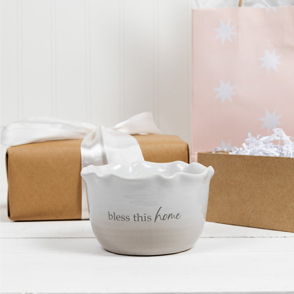 Pavilion Gift Company Bless This Home 11 Oz - 100% Soy Wax Reveal Candle Scent: Tranquility