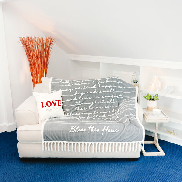 Pavilion Gift Company Bless This Home 50" X 60" Inspirational Plush Blanket