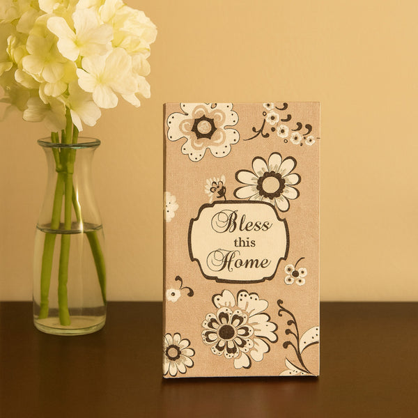 Pavilion Gift Company Bless This Home 7" X 3.5" Canvas Plaque