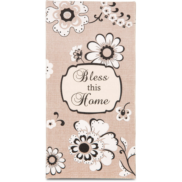pavilion gift company Bless this Home 7" x 3.5" Canvas Plaque