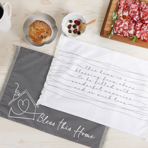 Pavilion Gift Company Bless This Home Cotton Placemats (Set Of 2)