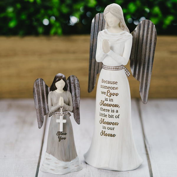Pavilion Gift Company Bless You 4.5" Angel Holding Cross Ornament