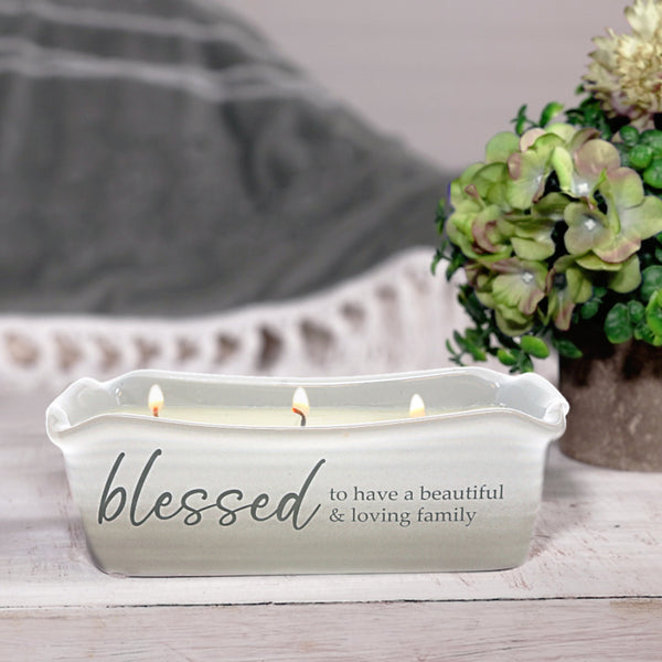 Pavilion Gift Company Blessed 12 Oz - 100% Soy Wax Reveal Triple Wick Candle Scent: Tranquility