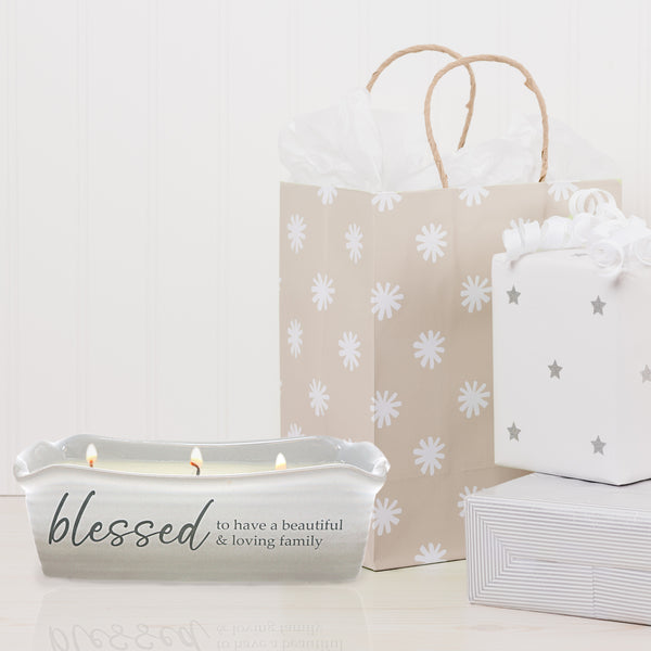 Pavilion Gift Company Blessed 12 Oz - 100% Soy Wax Reveal Triple Wick Candle Scent: Tranquility