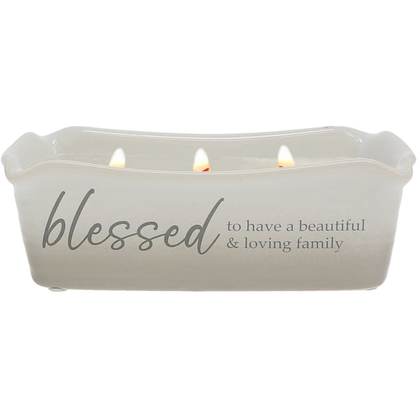 pavilion gift company Blessed 12 oz - 100% Soy Wax Reveal Triple Wick Candle Scent: Tranquility
