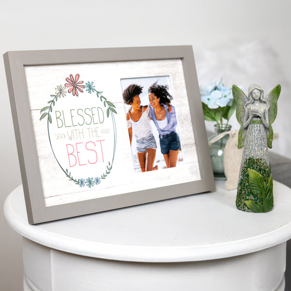 Pavilion Gift Company Blessed 12" X 9" MDF Frame (Holds 4" X 6" Photo)