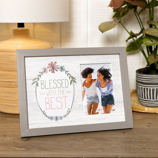 Pavilion Gift Company Blessed 12" X 9" MDF Frame (Holds 4" X 6" Photo)