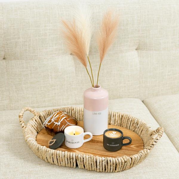 Pavilion Gift Company Blessed 2 Oz Mini Mug 100% Soy Wax Candle Scent: Tranquility